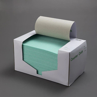 Usine personnalisé Spunlace tissu non tissé Viscose/Polyester impression traitement chiffon de nettoyage rouleau motif ondulé cuisine essuyer