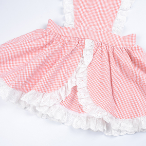 Set Pakaian Musim Panas 2pcs untuk Balita Perempuan Vintage, Gaun dengan Lengan Ruffle Berenda dan Bloomers Kotak-kotak untuk Bayi Perempuan, Pakaian Kasual - Product Image 3