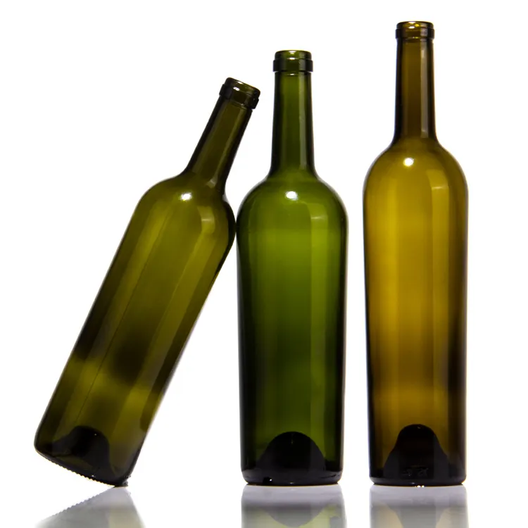 In Stock Frosted Empty Wine Bottle 750Ml Cheap Glass Botella De Vidrio Wine Bottles Of Algeria With Cork Lid