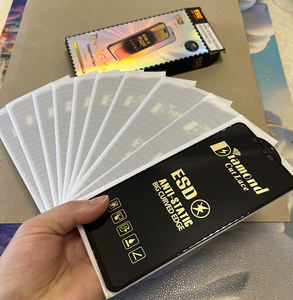 Protector de Pantalla de Vidrio Templado con Cobertura Total y Pegamento Completo para iPhone, Protector de Pantalla con Borde de Rombo para Samsung, <span class=keywords><strong>Precio</strong></span> de Fábrica - Product Image 4