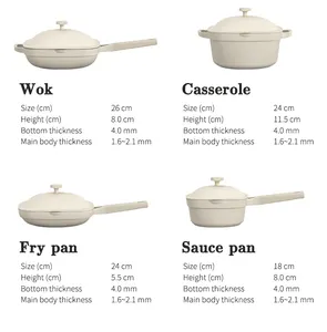 Die Cast Aluminum <strong>Wok</strong> Skillets Pan <strong>Non</strong> <strong>Stick</strong> Saute Fry Pans Set - Product Image 5