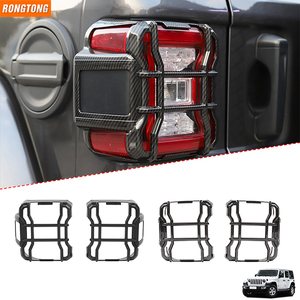 อุปกรณ์ตกแต่งรถยนต์ลดราคาสุดคุ้ม ฝาครอบไฟท้าย ABS ป้องกันไฟท้ายสำหรับ Jeep Wrangler <span class=keywords><strong>JL</strong></span> 2018+ - Product Image 4