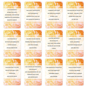 Cartes d'affirmation de l'amour-propre, ensemble de 55 cartes en papier pour une pensée positive et une croissance émotionnelle - Product Image 1