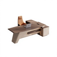 Bureau de direction moderne Hera - Bureau de patron modulaire en bois écologique et durable pour la maison/le bureau
