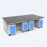 Mesa de Trabajo Industrial Moderna para Laboratorio Dental, Banco de Acero Inoxidable Modular Móvil Resistente a la Corrosión para Hospital Médico