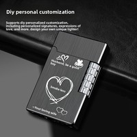 Briquet à flamme nue créatif et personnalisé en alliage de zinc, à gaz kérone, avec voix masculine gonflable