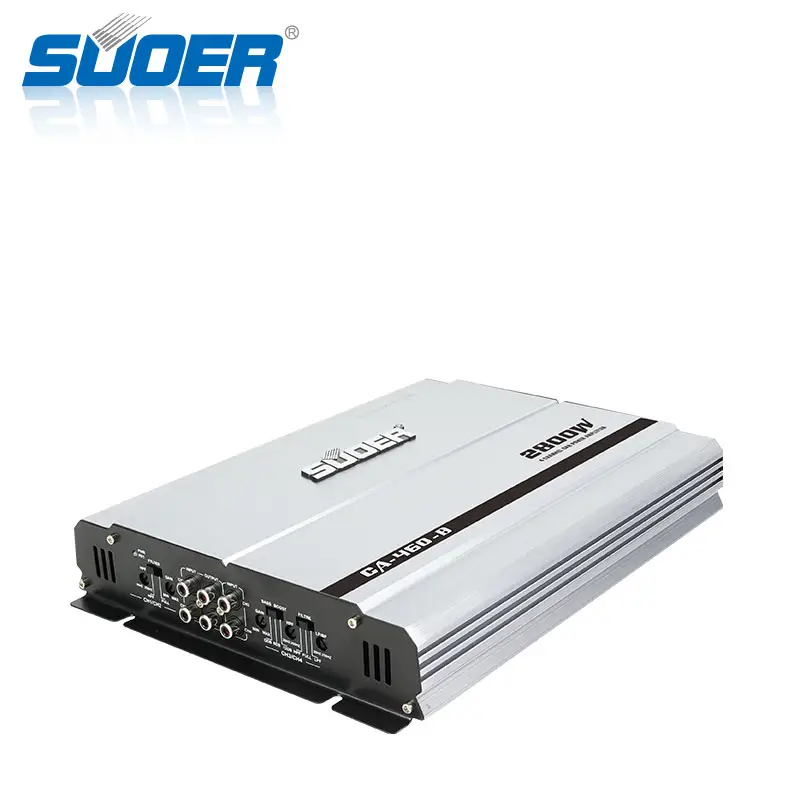 Suoer CA-460-B 2800w कार एम्पलीफायरों प्रकार 12v 4 चैनल amplificador डे ऑडियो 1000w 2000w 3000w 4000w 5000w कार एम्पलीफायर
