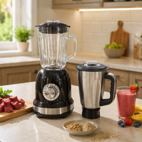 Robot culinaire multifonctionnel, mixeur, centrifugeuse, hachoir, bol mélangeur en acier inoxydable de 1,5 L, 800 W, vitesse variable, électrique, anti-fuite