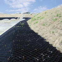 Оптовая продажа экологичных геосеток из HDPE для стабилизации гравия с гладкой поверхностью для наружных подпорных стен