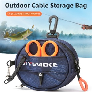 Sac de pêche détachable - Organisateur pour leurres souples, hameçons, plombs, résistant à l'eau 600D avec poches zippées - Product Image 2