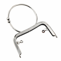 Poignée de sac en métal de 12,5 cm, fermoir circulaire pour sac à main - Matériel de sac de qualité supérieure pour la fabrication de sacs à main en DIY