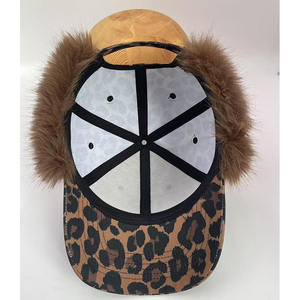 귀 플랩 야구 모자/귀 플랩 모자/모피 귀마개가있는 표범 야구 모자 모자 - Product Image 5