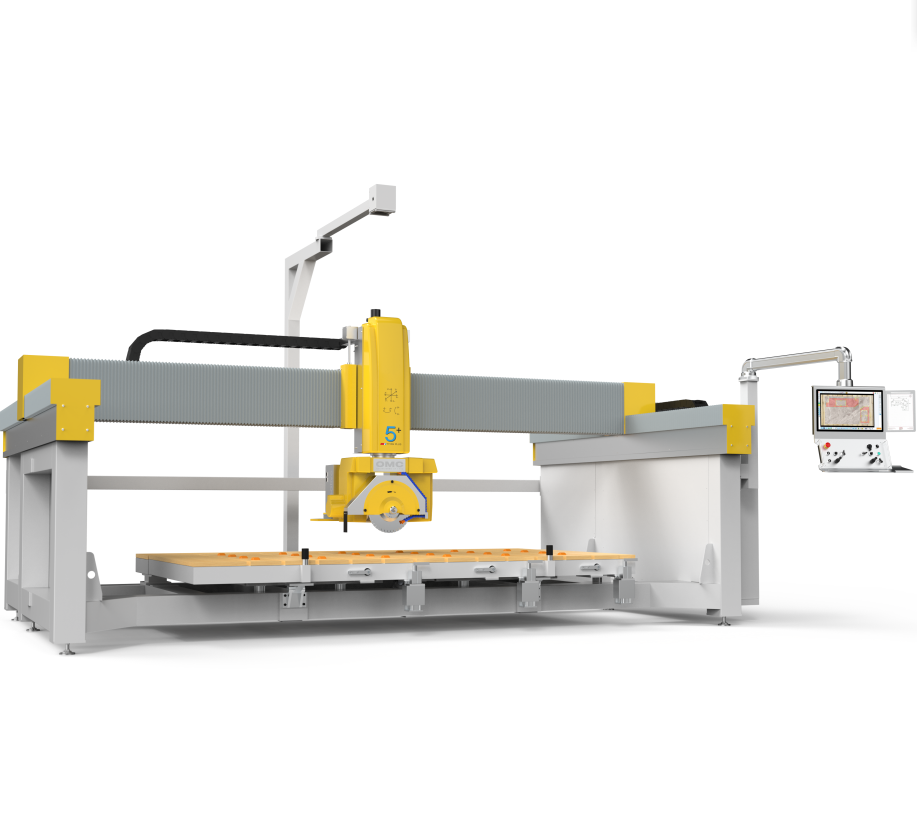 TITAN 5 eixos cnc CAD entrada de pedra de quartzo pia máquina de corte ponte viu