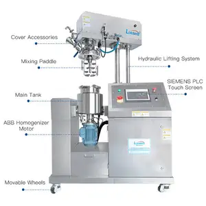 高剪切5-25l化妆品混合机真空均质乳化剂护发霜乳化机