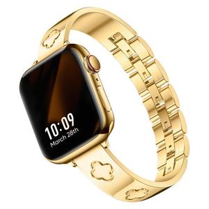 สายนาฬิกาโลหะ Upro Fashion Clover สำหรับ Apple Watch 10 9 Ultra 42 46 49 มม. สายรัดข้อมือโลหะแบบเรียบหรูสำหรับผู้หญิง - Product Image 3