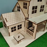 Puzzle 3D Kayu Buatan Tangan Model Bangunan Rumah Nyaman Desain untuk Dewasa Anak-anak DIY Hadiah Ulang Tahun Kemasan Kotak