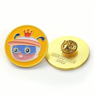 Épinglette en métal personnalisée avec logo, forme ronde, finition polie, broche promotionnelle personnalisée, badge cadeau d'entreprise - Product Image 1