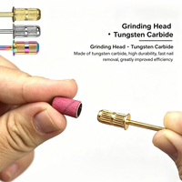 1 pièce Mini embout de meulage en acier inoxydable avec mandrin et roulement, forme trompette, pour tambour de ponçage à ongles et bandes de ponçage