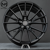 Jantes de voiture pour passagers Maxtera forgées sur mesure, style CF4, noir mat, pour BMW, VW, Audi RS3, Corvette, Mustang, GT-R, 370Z, Supra, jantes en alliage