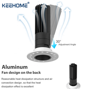 Anti-éblouissement intégré 7w 12w Led Downlight projet moulage sous pression en aluminium encastré plafond COB vers le bas lumière 0-10V gradation <span class=keywords><strong>Spot</strong></span> Light - Product Image 3