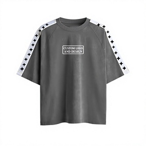 ผู้ผลิตเสื้อยืดผ้าฝ้ายคุณภาพสูง ทรงโอเวอร์ไซส์ ทรงบ็อกซี่ ปักลายแบบกำหนดเอง ล้างสีให้เกิดเอฟเฟกต์  ขั้นต่ำ 10 ตัว  ผู้จัดจำหน่าย - Product Image 1