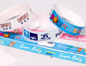 Özel Logo dijital baskılı Tyvek bileklikler-eko-dostu kişiselleştirilmiş kimlik ve kod etkinlik bilekliği promosyonlar hediye - Product Image 6