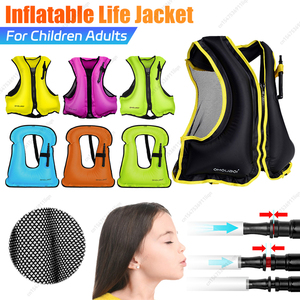 <span class=keywords><strong>Gilet</strong></span> de sauvetage gonflable portatif de plongée en apnée sangles réglables pour adultes enfants <span class=keywords><strong>gilet</strong></span> de sécurité <span class=keywords><strong>flottant</strong></span> pour l'eau de natation de surf - Product Image 2
