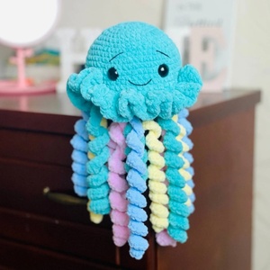 100% hecho a mano bebé ganchillo Amigurumi Animal relleno <span class=keywords><strong>pulpo</strong></span> muñeca tejer <span class=keywords><strong>pulpo</strong></span> Amigurumi ganchillo juguetes de peluche regalos de bebé - Product Image 2