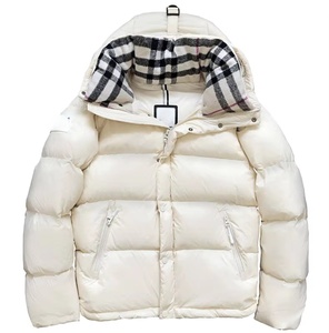 Vestes pour hommes Manteaux Veste d'hiver à fermeture éclair de qualité Manteau en duvet à capuche avec logo personnalisé pour hommes - Product Image 6