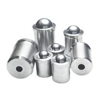 Livraison rapide 3mm-12mm non fileté boule en acier inoxydable collier plat goupilles de piston à ressort