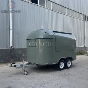 Camion de restauration personnalisé avec armoire de cuisine intégrée et poubelles, chariot à pizzas, remorque alimentaire mobile - Product Image 1
