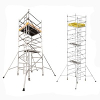 Tour d'échafaudage avec escalier pour l'installation de panneaux solaires Échafaudage mobile avec cadre en aluminium