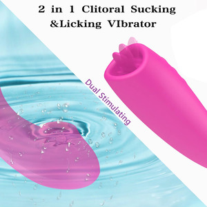Vibrateur 10 vitesses télécommandé à succion et léchage de langue, pour femmes, à porter en extérieur, pour la masturbation, l'orgasme et le point G, jouets sexuels, vente en gros - Product Image 4