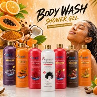 Gel Douche Exfoliant au Curcuma Éclaircissant Nettoyant Corporel Hydratant Exfoliant AHA 1000ml