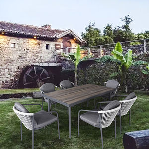 Modern Aluminum <strong>Rattan</strong> Dining Set Garden Patio Outdoor Wicker Furniture for Hotel Exterior Use Includes Sofa <strong>Corner</strong> - Product Image 5