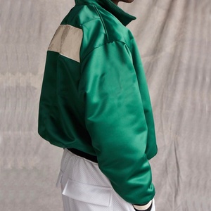 Custom Logo Wholesale <b>Men</b> Stain Polyester Half Zip Sports Bomber Jackets Baseball Cropped Track Jacket <b>Pullover</b> Windbreaker - Product Image 4