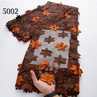 Tela de Encaje Africana Bordada con Flores 3D, Soluble en Agua, de Alta Calidad, para Vestidos de Fiesta, Guipur, Cordón, Gran Venta