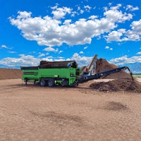 Tamis rotatif hydraulique mobile à tambour pour le compost, le terreau, le paillis et le substrat