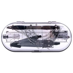 High Quality 8 Pieces Professional School Box Students Geometry Ruler Set Metal <b>Drawing</b> Compass for <b>Office</b> - Product Image 3