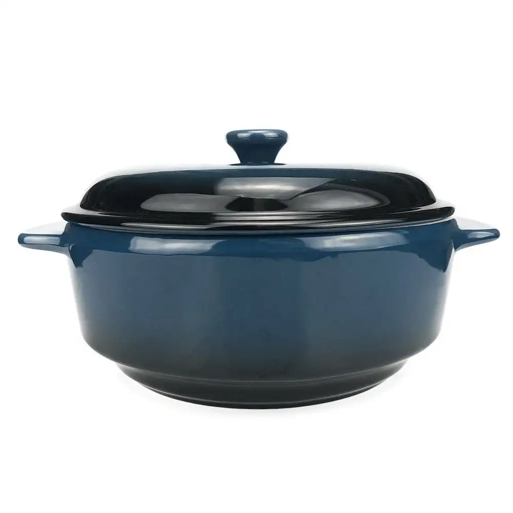 Set Casserole dapur biru, Set panci memasak kaserol piring hangat mangkuk Set untuk memasak