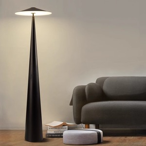 Lampadaire minimaliste nordique à LED avec interrupteur pour salon, chambre, bureau et lieux de détente - Product Image 4