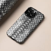 Coque de Téléphone Luxe en Cuir Façon Peau de Serpent pour iPhone 16 13 12 Plus 14 15 Pro Max