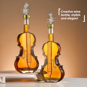 Décanteur en verre transparent créatif au design moderne bouteille de vin avec <span class=keywords><strong>violon</strong></span> artisanat vente en gros pour le vin rouge et le whisky - Product Image 5