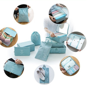 Organizer <span class=keywords><strong>da</strong></span> <span class=keywords><strong>Viaggio</strong></span> per Attività all'Aperto nel Weekend, Set <span class=keywords><strong>Valigie</strong></span> in Poliestere per Vestiti con Scomparti per Biancheria Intima e Scarpe - Product Image 4