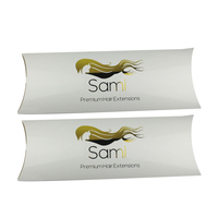 Sacs d'emballage cadeau en papier avec logo personnalisé de luxe en forme de petit oreiller pour perruque extensions de cheveux