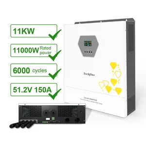 Гибридный солнечный инвертор, 48 В, 11 кВт, Автономная решетка постоянного/переменного тока, настенная автономная высокочастотная инверторная управляющая Интегрированная машина для дома