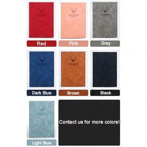 Wholesale Custom A5 Hardcover PU Leather Business Office Notebook Logo High Quality Thread <b>Sewing</b> Spiral Binding 100 Sheets - Product Image 3