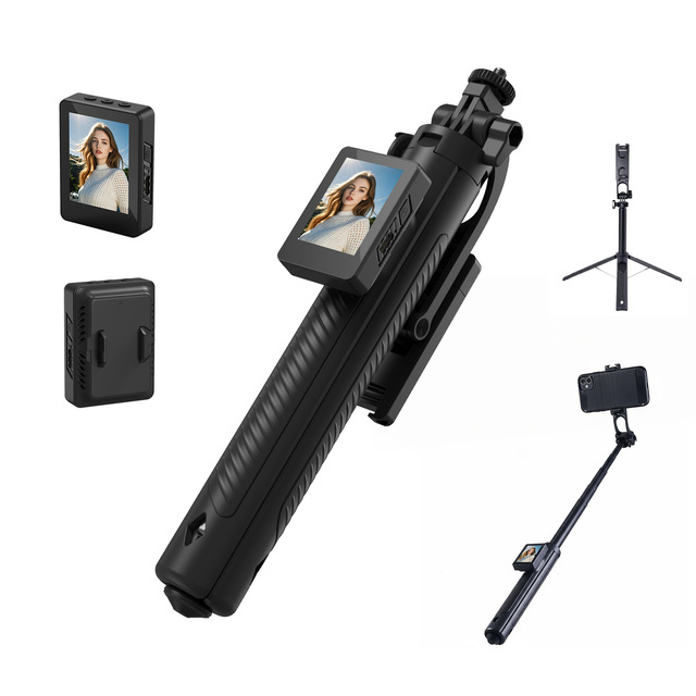 Screen-Mirroring Selfie Stick Desktop Tripod Rear-Mounted Camera Live Streaming Detachable Stable Handheld for Vlogger