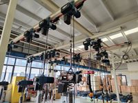 Palans de levage industriels, palans à chaîne électriques européens, norme FEM, double vitesse avec chariot électrique pour pont roulant