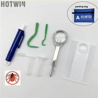 Kit de suppression des tiques pour chiens et chats en gros – Ensemble d'outils de nettoyage médical pour animaux de compagnie en plastique écologique